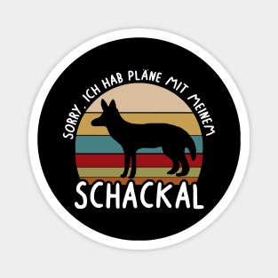 Pläne mit Schackal Savanne Afrika Sunset Spruch Magnet